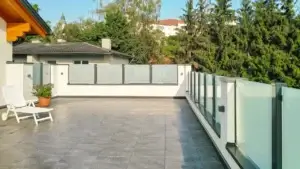 Aluminiumzaun, Brix Zaun, Metallzaun, Glas Balkon, Glas- System, Geländer, Balkon, Glas-Klemme