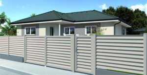 Aluminiumzaun, Aluminiumtor, Metallzaun, Horizontal, Lamellenzaun, Blickschutz, Brix Zaun, Lamello