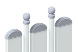 Latte-Rund , Palisade Kugel-Kappe