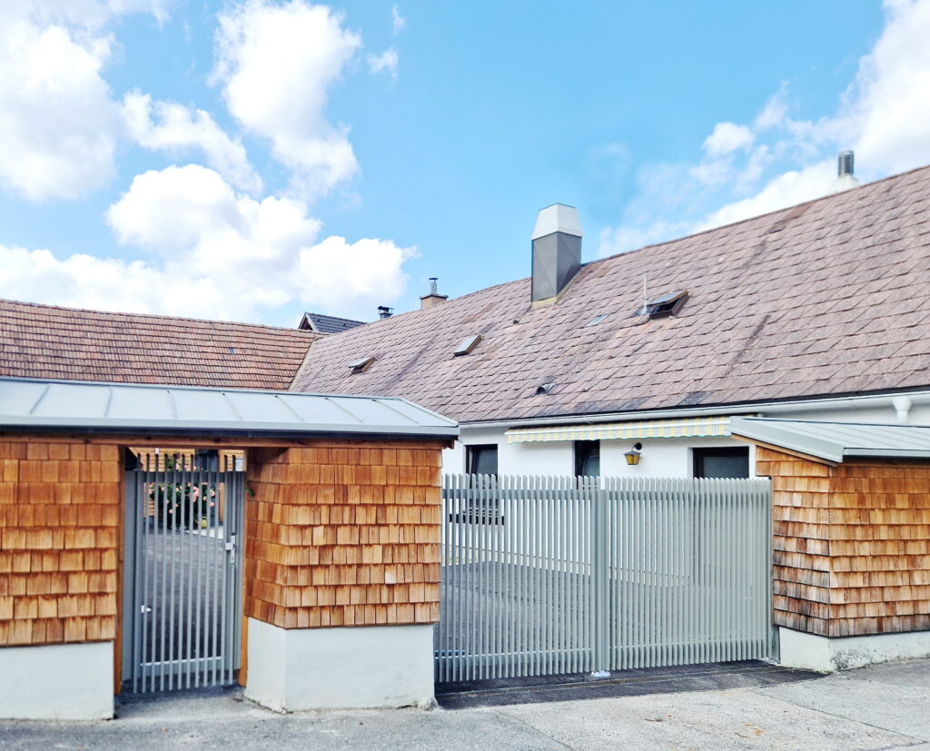 Brix Zaun, Alu Zaun, Metall Zaun, Alu Tor, Paliquad 22.40, Stabzaun, Toranlage, Tür, Flügeltor