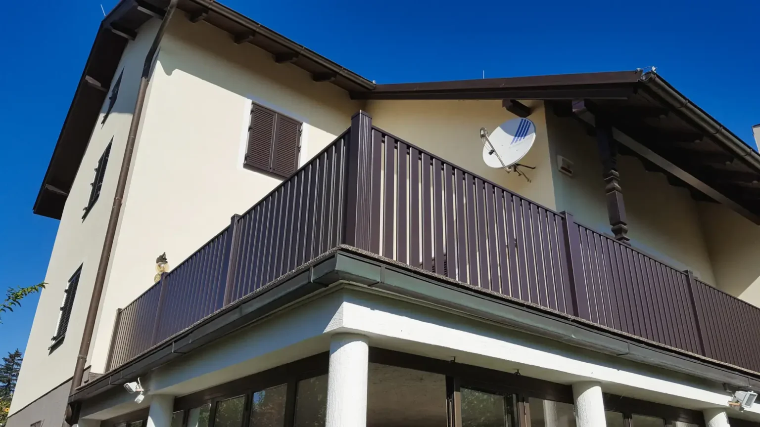 Aluminiumzaun, Brix Zaun, Metallzaun, Geländer, Balkon, Latten Classic