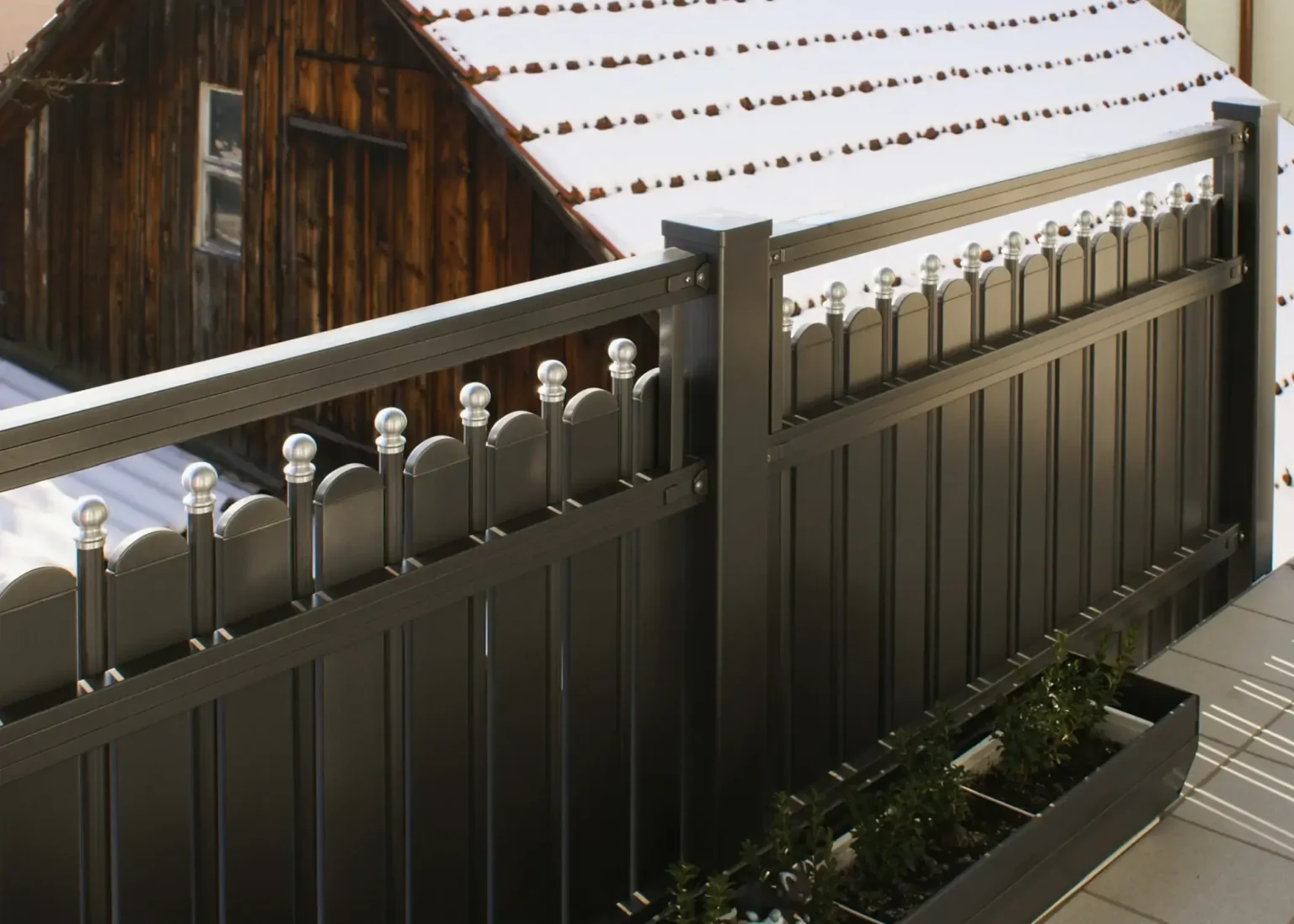 Aluminiumzaun, Brix Zaun, Metallzaun, Geländer, Balkon, Latte-Zwischenstab,