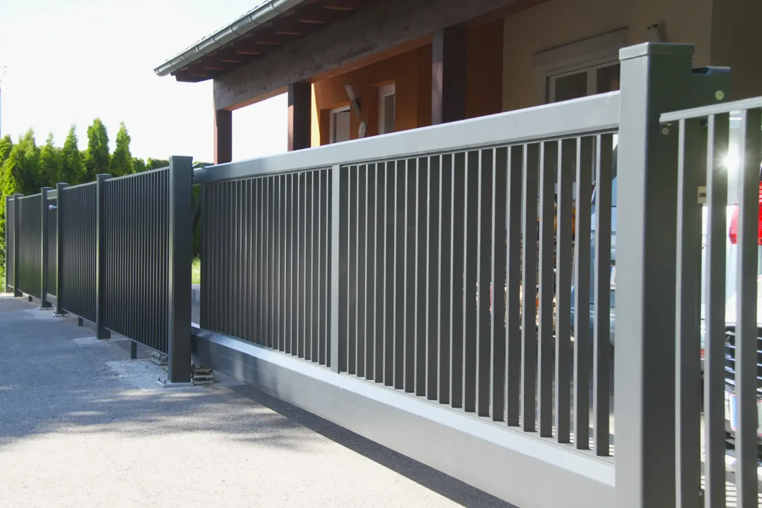 Aluminiumzaun, Brix Zaun, Metallzaun, Inquer Stabzaun, Schiebetor,Gehtüre, Zaunfeld