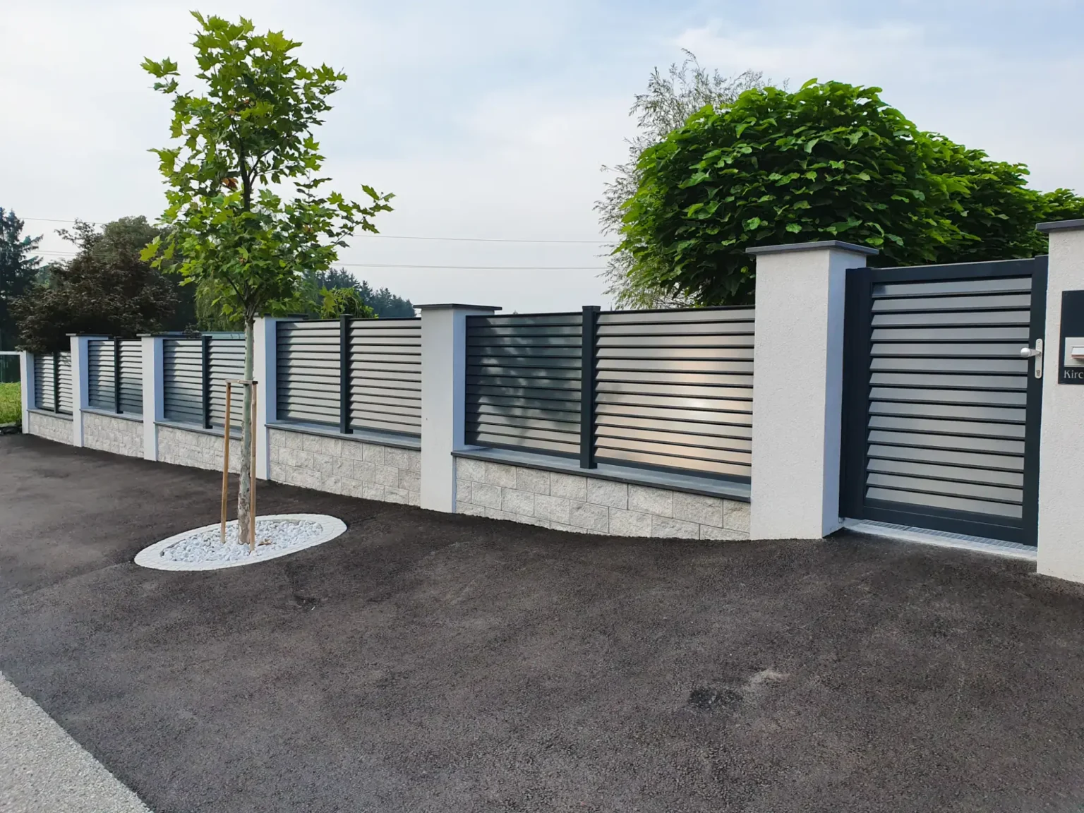 Aluminiumzaun, Brix Zaun, Metallzaun, Lamello , Blocco, Sichtschutz, Gehtüre, Zaunfeld