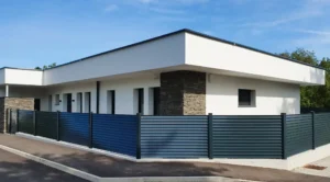 Aluminiumzaun, Brix Zaun, Metallzaun, Lamello , Blocco, Sichtschutz, Gehtüre,