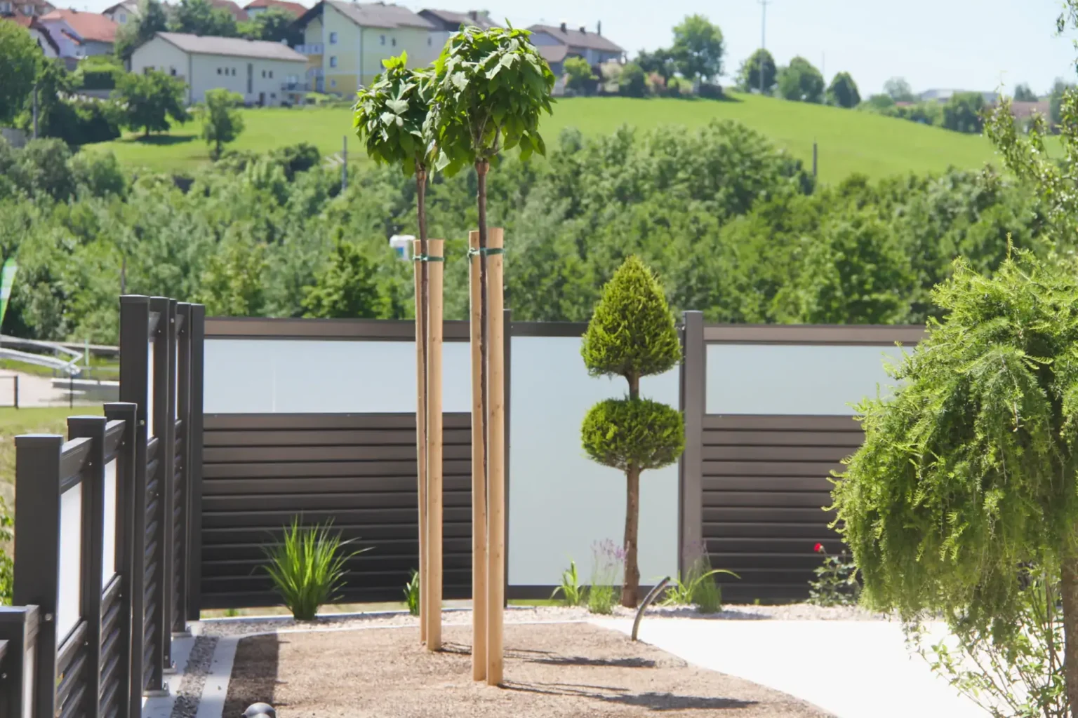 Aluminiumzaun, Brix Zaun, Metallzaun, Lamello , Blocco, Sichtschutz, Zierfeld