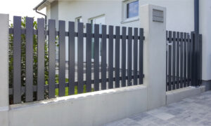 Aluminiumzaun, Brix Zaun, Metallzaun, Latte Classic Zaunfeld, Flachkappe