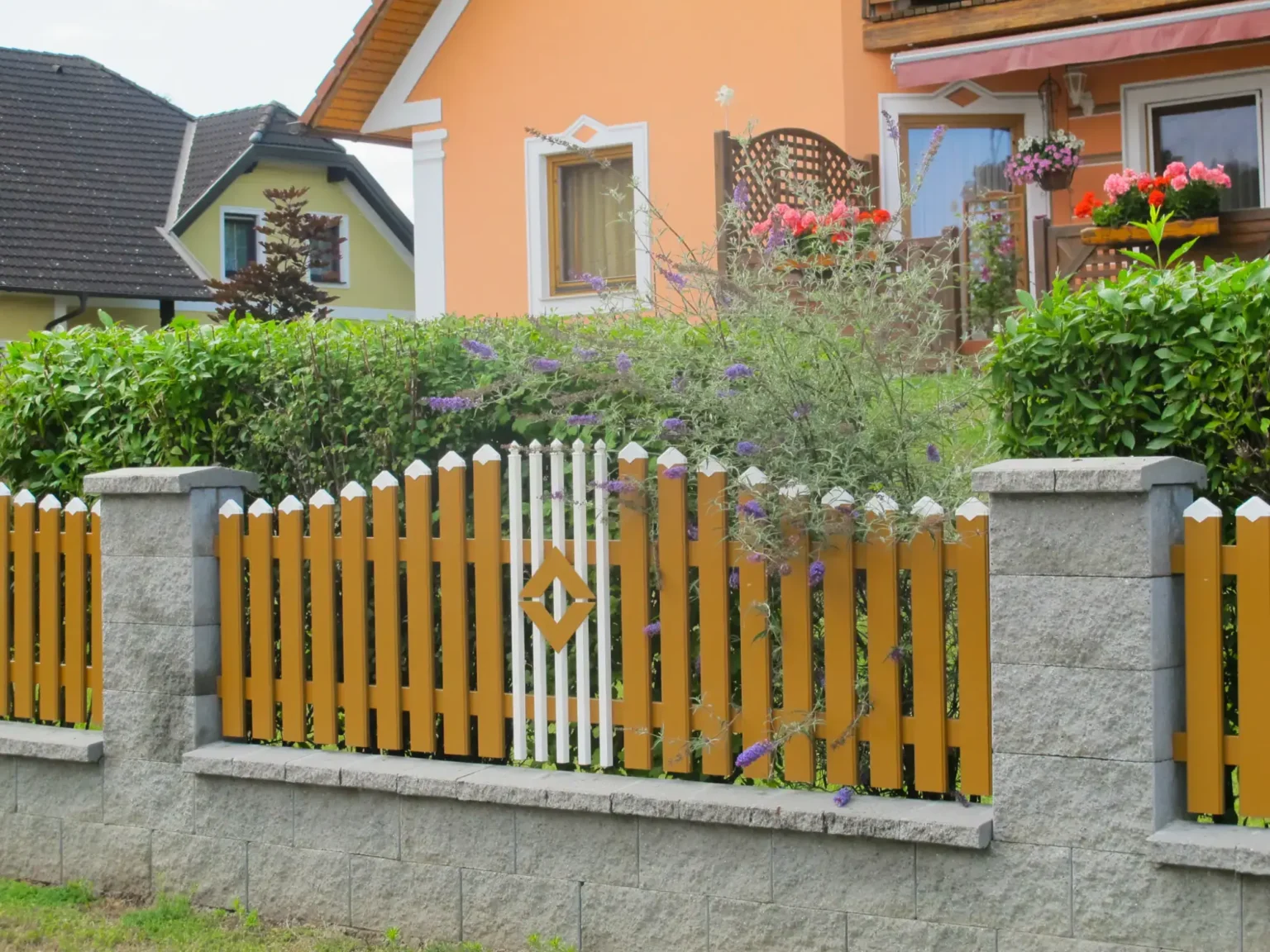 Aluminiumzaun, Brix Zaun, Metallzaun, Latte Classic Zaunfeld,