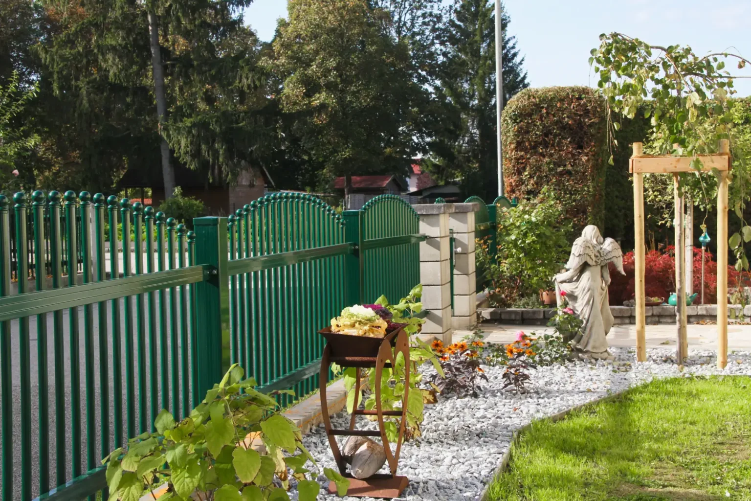 Aluminiumzaun, Brix Zaun, Metallzaun, Palisaden, convex, Zaunfeld