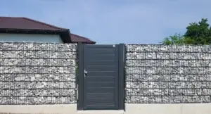 Aluminiumzaun, Brix Zaun, Drahtgitter, Zaunbau, Steinzaun, Staketto Gehtür