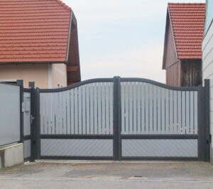Aluminiumzaun, Brix Zaun, Metallzaun, Arcada, Flügeltor, Aluminiumtor, Gehtüre, Zaunfeld