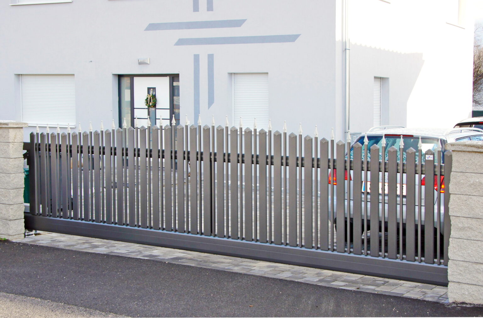 Aluminiumzaun, Brix Zaun, Metallzaun, Latte-Zwischenstab, Schiebetor