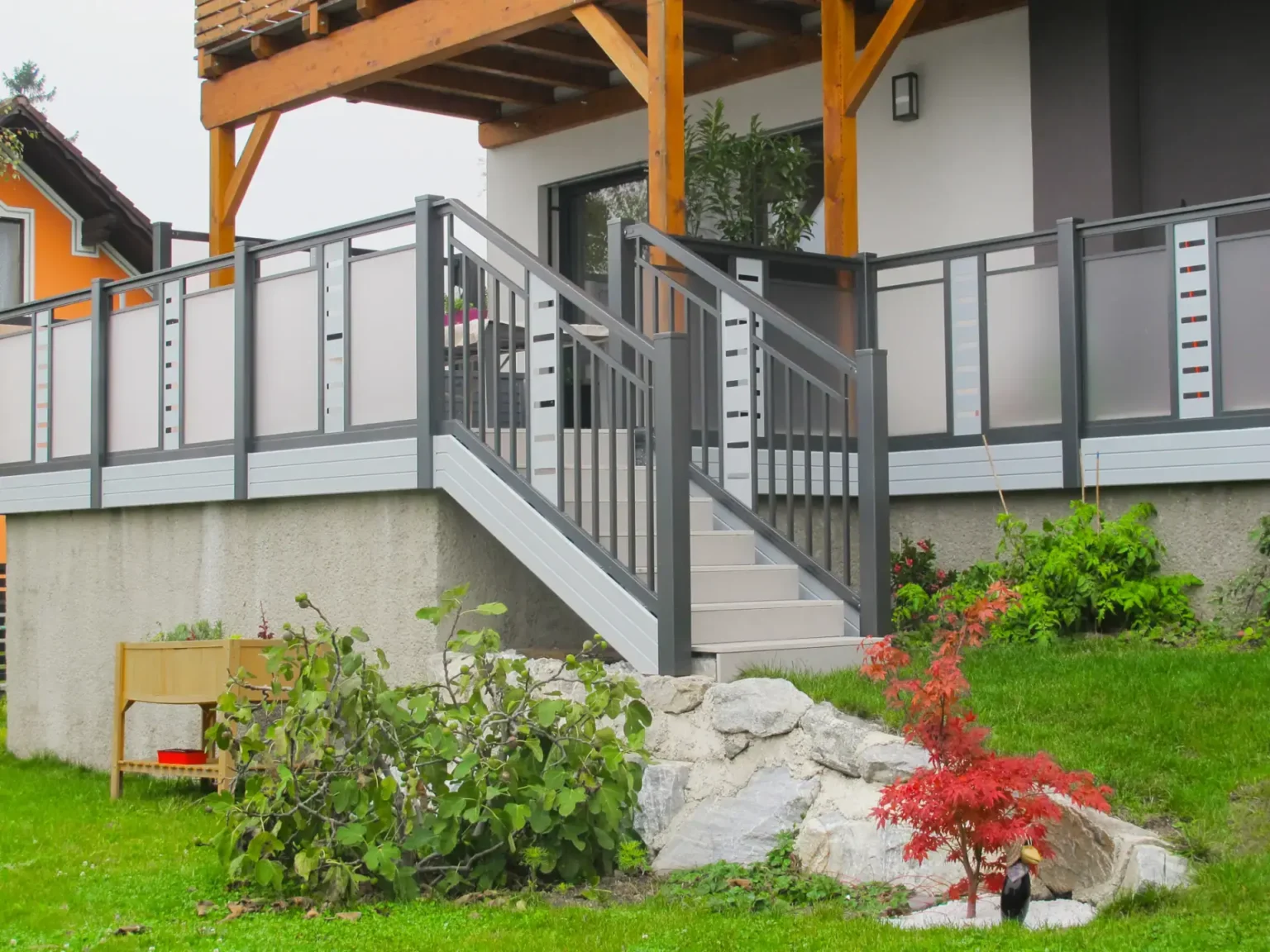 Aluminiumzaun, Brix Zaun, Metallzaun, Decor-Perforee, Geländer, Balkon, Acryl, Ornament, Perfor