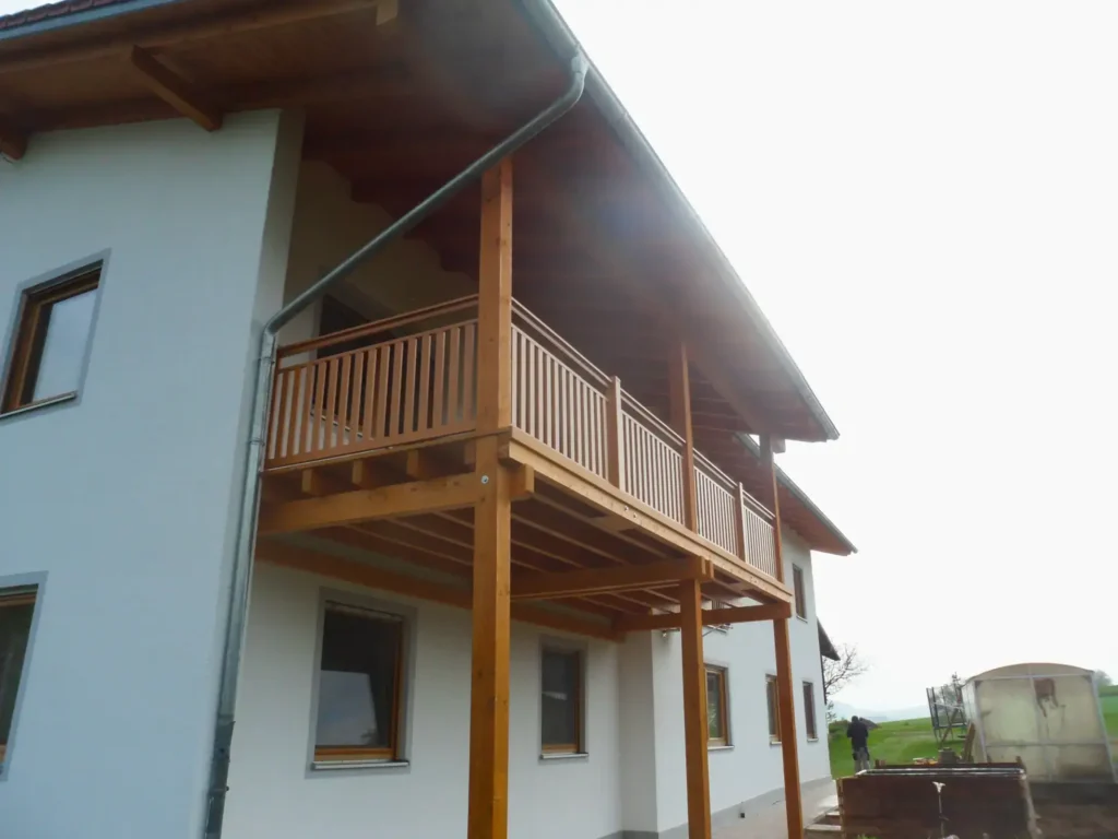 Aluminiumzaun, Brix Zaun, Metallzaun, Decor60, Geländer, Balkon, Holzoptik