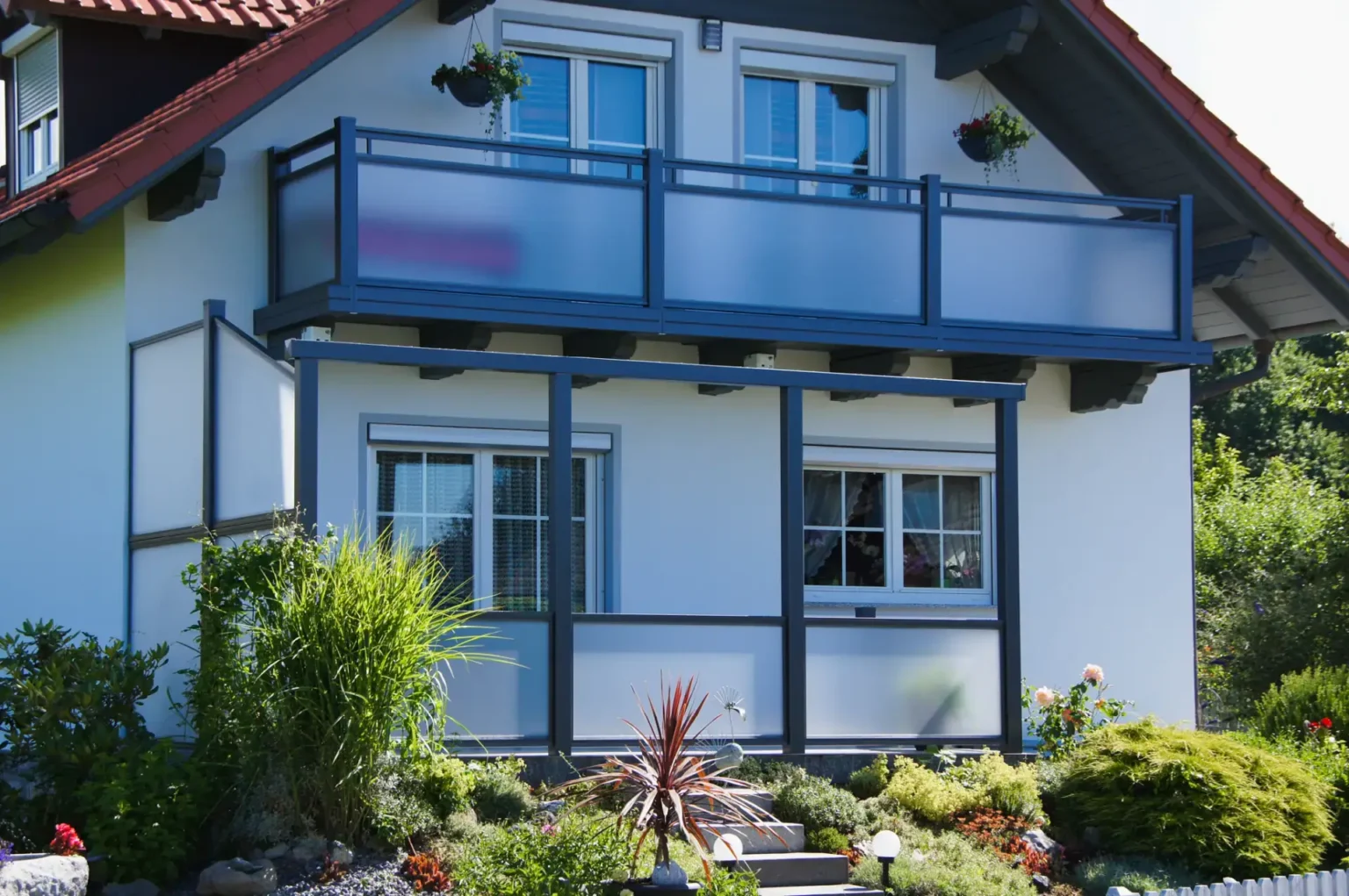 Aluminiumzaun, Brix Zaun, Metallzaun, Flatdesign, Flat-Design, Geländer, Balkon,Acryl, Glas