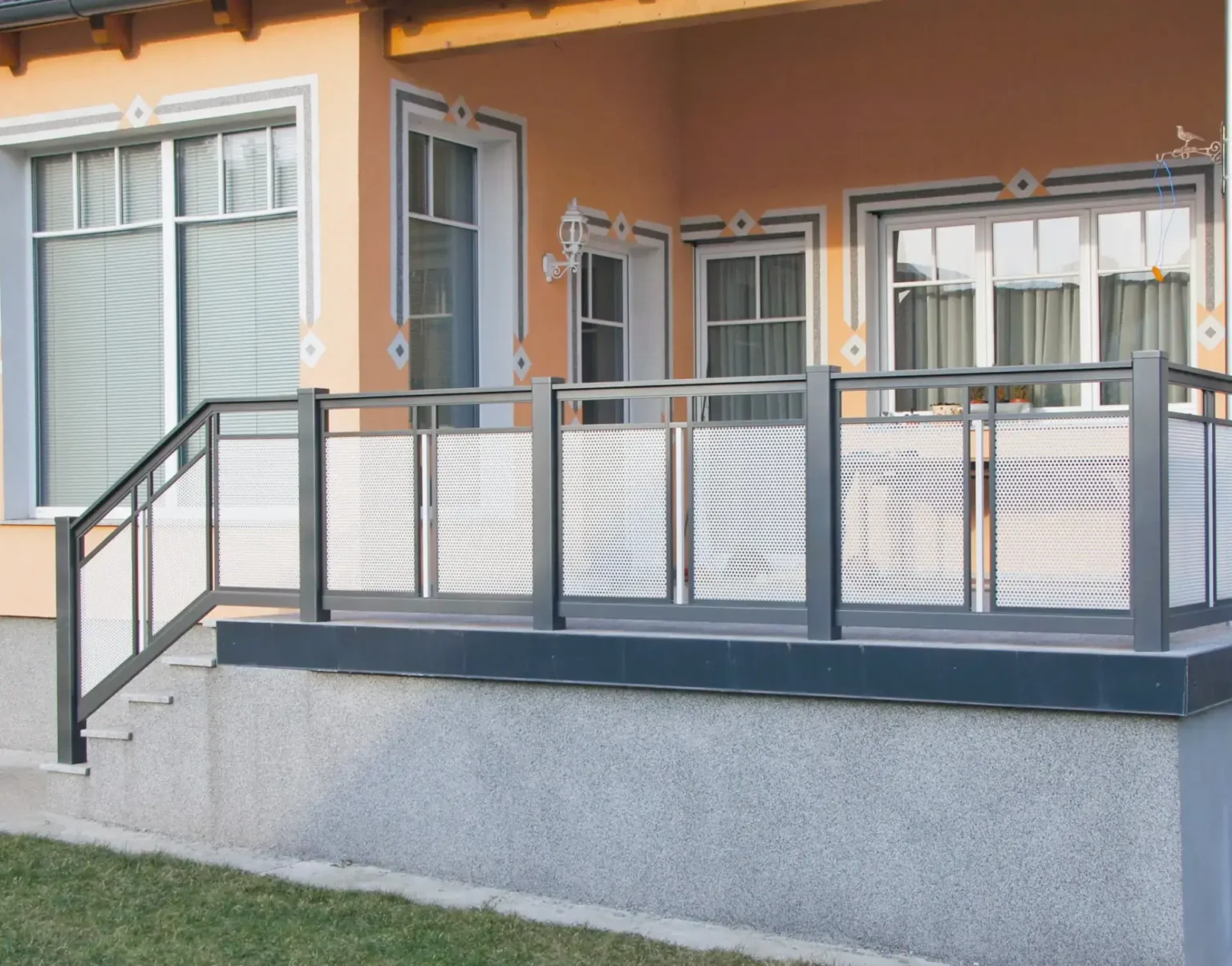 Aluminiumzaun, Brix Zaun, Metallzaun, Decor-Perforee, Geländer, Balkon