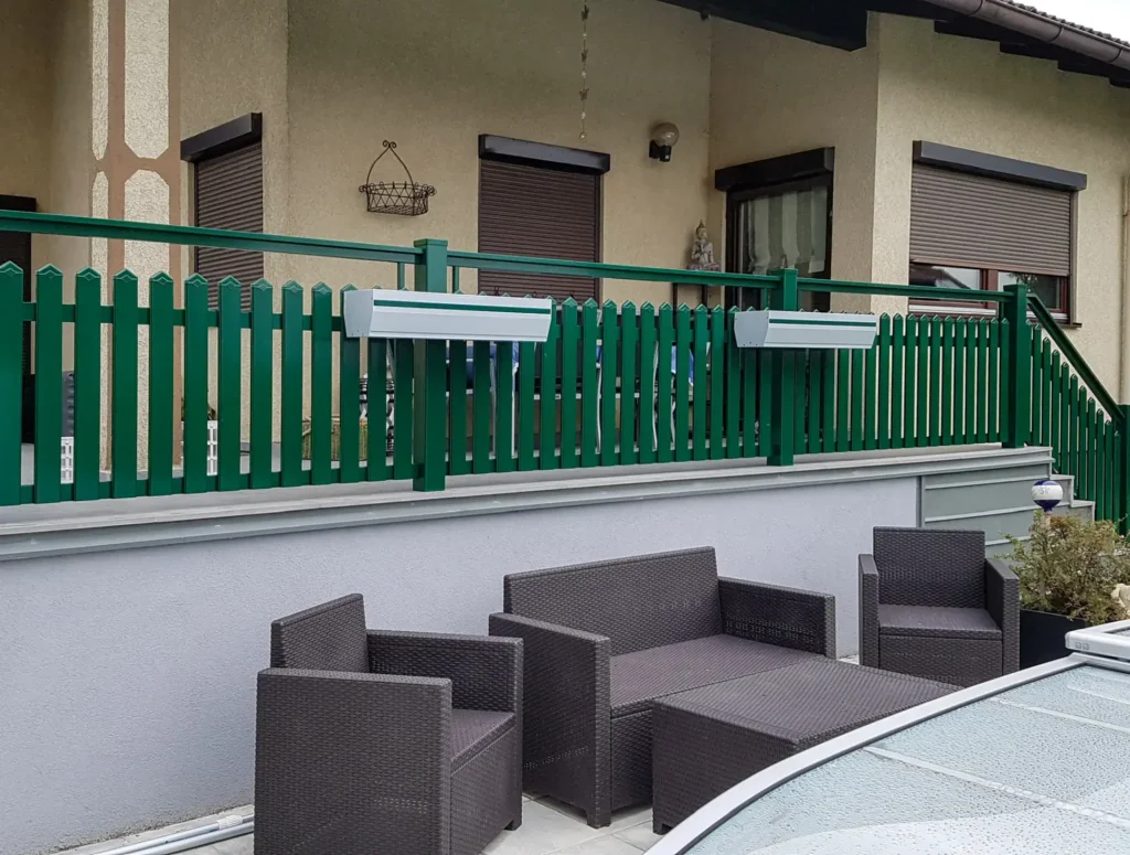 Aluminiumzaun, Brix Zaun, Metallzaun, Geländer, Balkon, Latten Classic, Blumenkasten