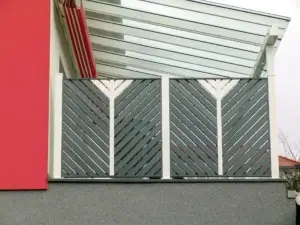 Aluminiumzaun, Aluminiumsichtschutz, Terrassensichtschutz, Blickschutz, Brix Zaun, Latten-Füllung