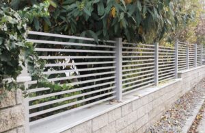 Aluminiumzaun, Metallzaun, Gartenzaun, Horizontal, Brix Zaun, Frontline