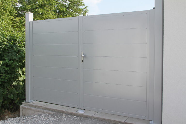 Aluminiumzaun, Aluminiumtor, Brix Zaun, Metallzaun, Front Flat , Vollblech, Sichtschutz,