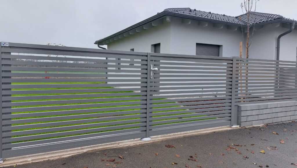 Brix Zaun, Alu Tor, Grau, Horizontal