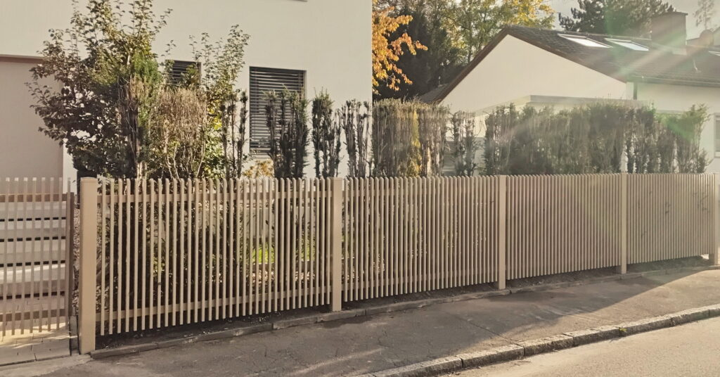 Stabzaun, Brix Zaun, Aluzaun, Beige, Sand, Braun