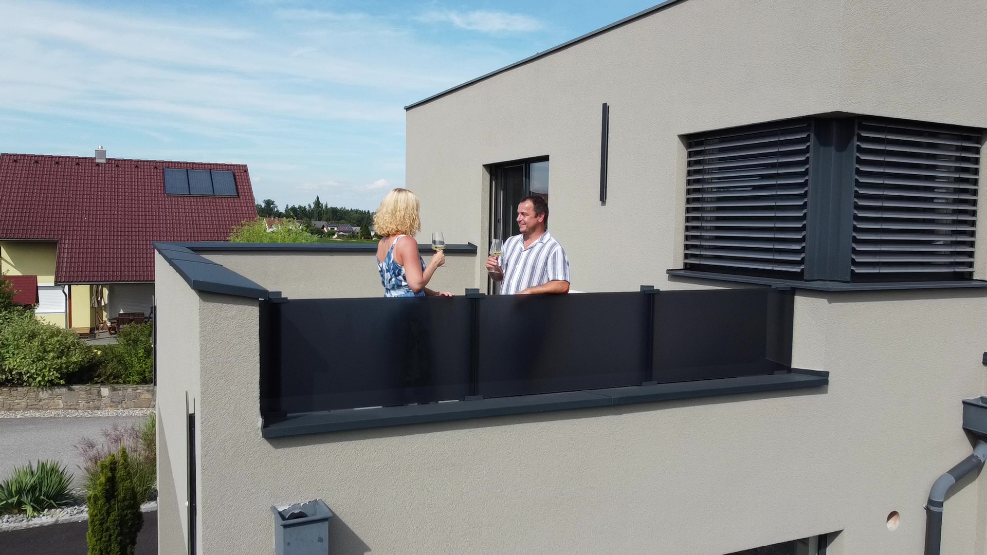 Aluminiumzaun, Brix Zaun, Metallzaun, Glas Balkon, Glas- System, Geländer, Balkon, Glas-Clip